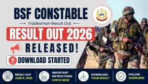 BSF Constable Tradesman Result 2026