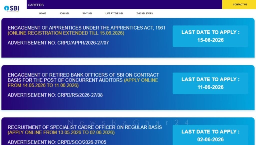 SBI Apprentice Recruitment 2026