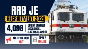 RRB JE Recruitment 2026