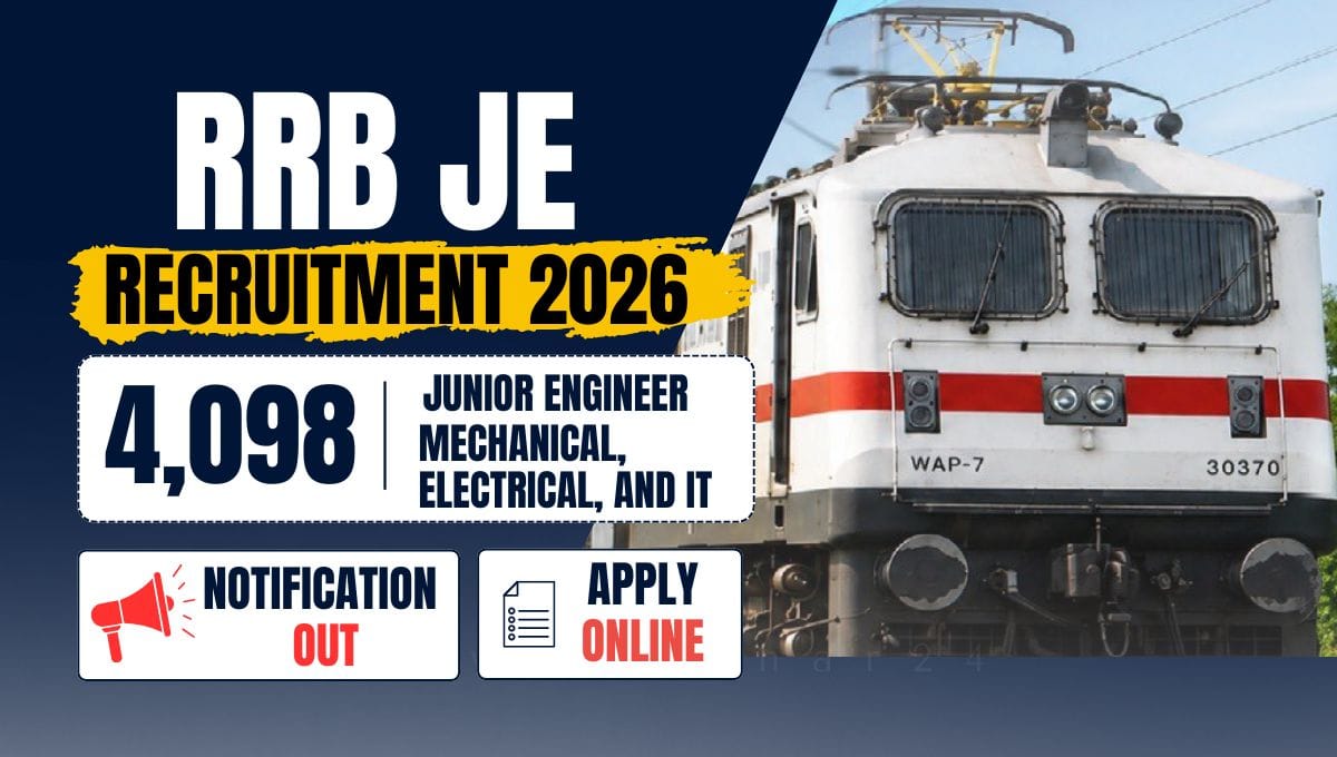 RRB JE Recruitment 2026