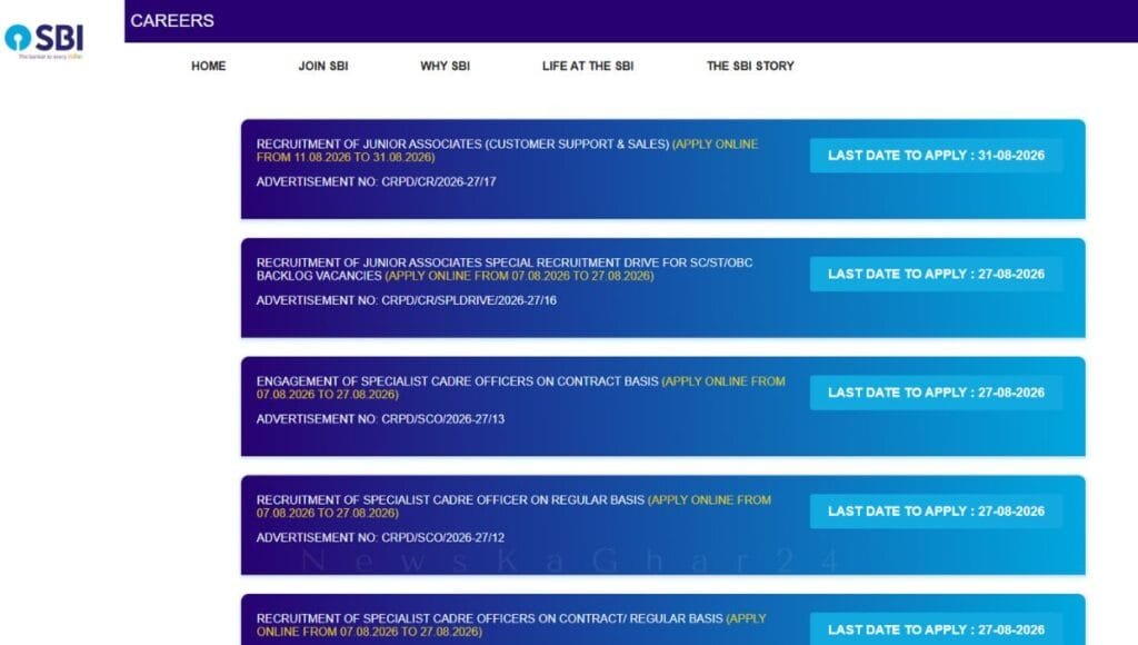 SBI Clerk Recruitment 2026