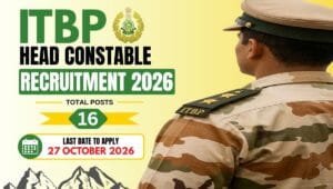 ITBP Vacancy 2026 Head Constable Apply Online