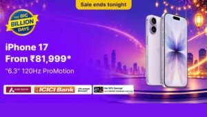 Apple iPhone 17 Flipkart Big Billion Days Offer